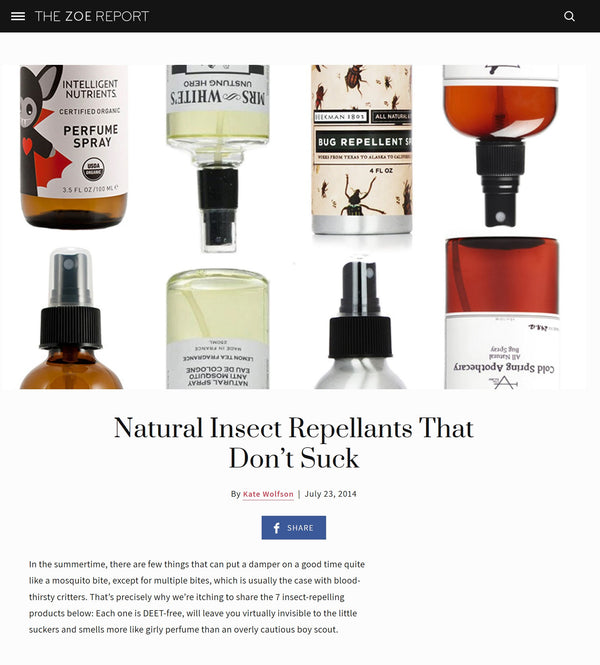 The Zoe Report | Natural Insect Repellants That Don’t Suck