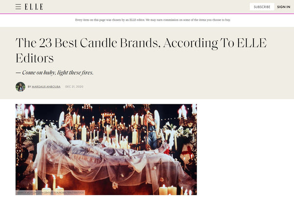 ELLE | The 23 Best Candle Brands, According To ELLE Editors