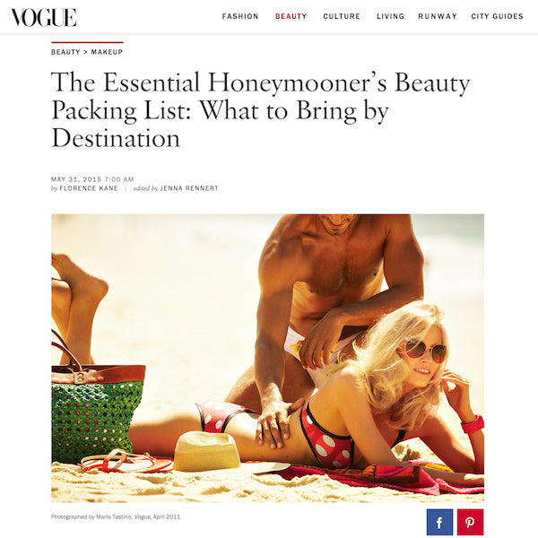 Vogue | The Essential Honeymooner’s Beauty Packing List: What to Bring by Destination