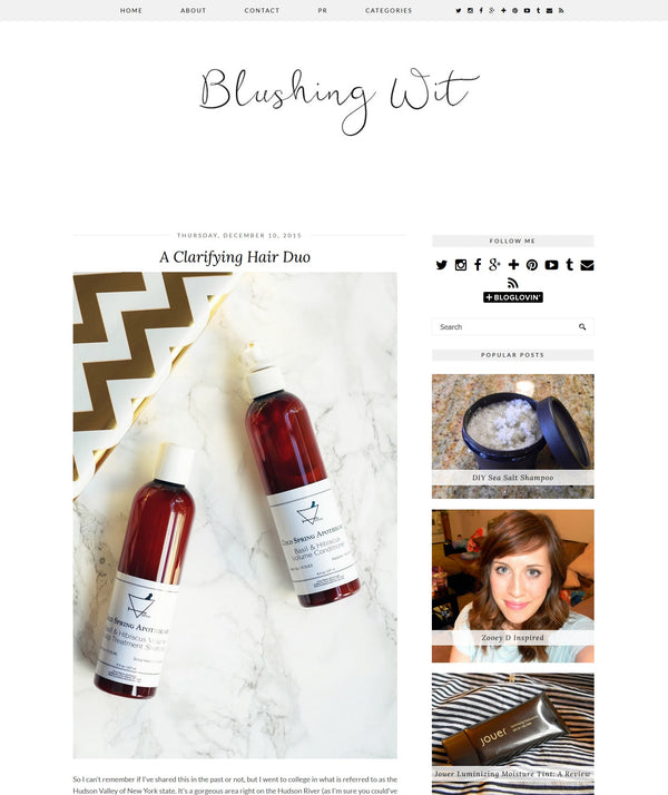 Blushing Wit | A Clarifying Hair Duo