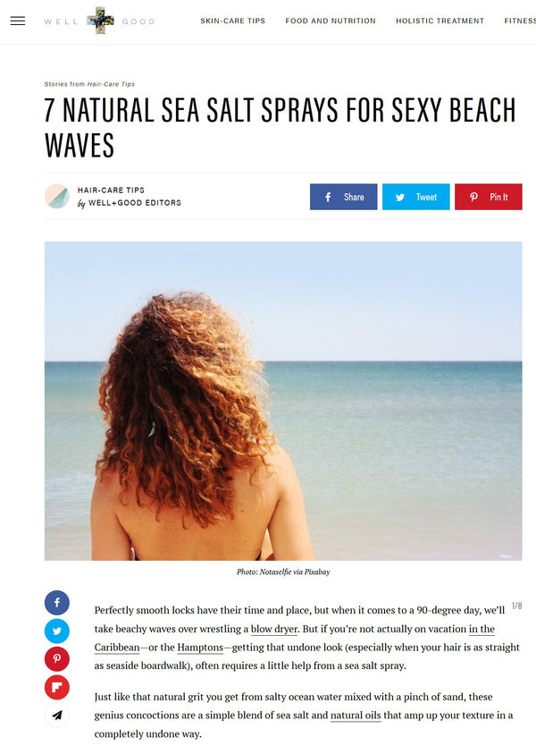 Well + Good | 7 natural sea salt sprays for sexy beach waves